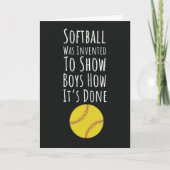 Kerst Ornamenten Softbal Kaarten voor Team Player (Voorkant)