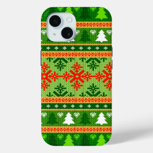 KERST ORNAMENTEN STIJL iPhone 15 CASE