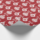 Kerst ornamenten vakantie cadeaupapier (Hoek)