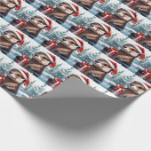 Kerst otter inpakpapier (Hoek)