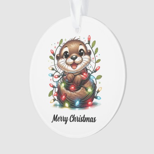 Kerst otter kerst ornament (voorkant)