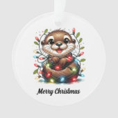 Kerst otter kerst ornament (voorkant)