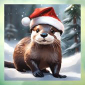 Kerst otter venster vastklampen raamsticker (Vel 3)