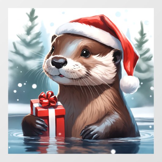 Kerst otter venster vastklampen raamsticker (Vel)