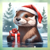 Kerst otter venster vastklampen raamsticker (Vel 3)