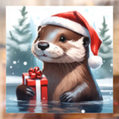 Kerst otter venster vastklampen raamsticker (Vel 2)