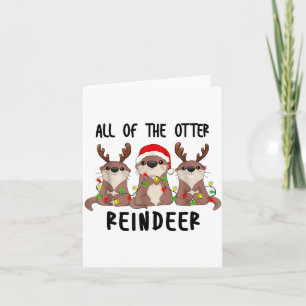Kerst Otters Schattig Alle Van De Otter Rendieren Kaart