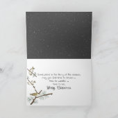 Kerst oude schuur in sneeuwvlokken kaart (Binnen)