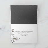 Kerst oude schuur in sneeuwvlokken kaart (Binnen)