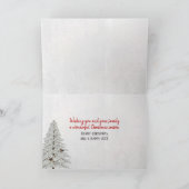 Kerst oude schuur met rode deuren kaart (Binnen)