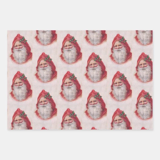 Kerst Oude Stijl  Sinterklaaspatroon Inpakpapier Vel (Voorkant 3)