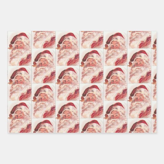 Kerst Oude Stijl Sinterklaaspatroon Inpakpapier Vel (Voorkant 2)