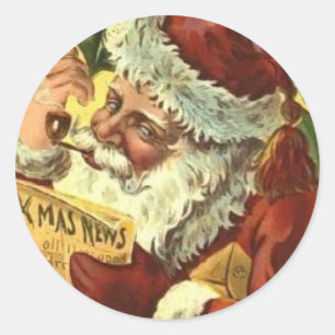 Kerst  Oude Wereld Santa Stickers