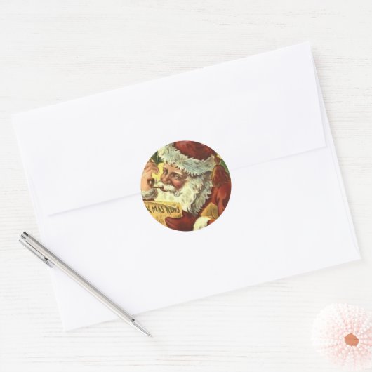 Kerst Oude Wereld Santa Stickers (Envelop)
