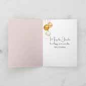 Kerst Ouderwets meisje speelt harp Kaart (Binnen)