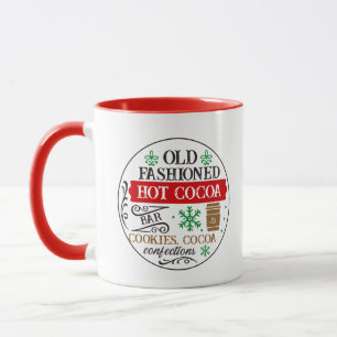 Kerst ouderwetse warme chocoladereep mok
