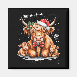 Kerst outfit idee voor vrouwen met Highland Koe Xm Magneet