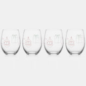 Kerst Outline Art Wijnglas Zonder Voet (Links)