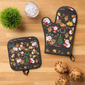 kerst ovenwant & pannenlap set (Top down)