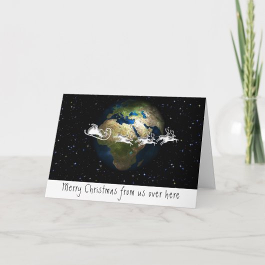 Kerst over de mijlen kaart (Voorkant)