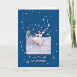 Kerst, Over de Mijlen, Sneeuwkoningin Ballerina Feestdagen Kaart