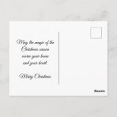 Kerst Over de Miles Herten Sneeuw Briefkaart (Achterkant)