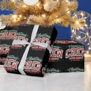 Kerst Overeenkomstige Familie Bemanning Maakt Heri Cadeaupapier