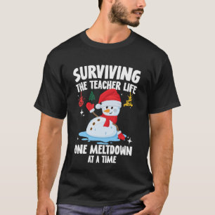Kerst Overlevende leraar leven grappig onderwijs T-shirt