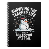 Kerst Overlevende Leraar Leven Meltdown Kerstmis Notitieboek (Voorkant)