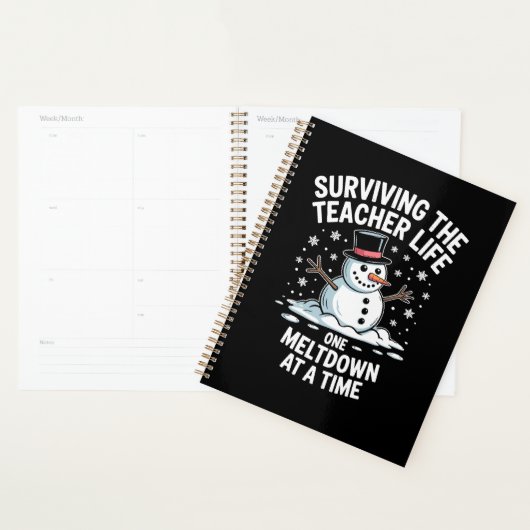 Kerst Overlevende Leraar Leven Meltdown Kerstmis Planner (Display)