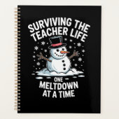 Kerst Overlevende Leraar Leven Meltdown Kerstmis Planner (Voorkant)