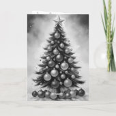 Kerst Oversized Ornamenten & Galaxy Achtergrond Feestdagen Kaart (Achterkant)
