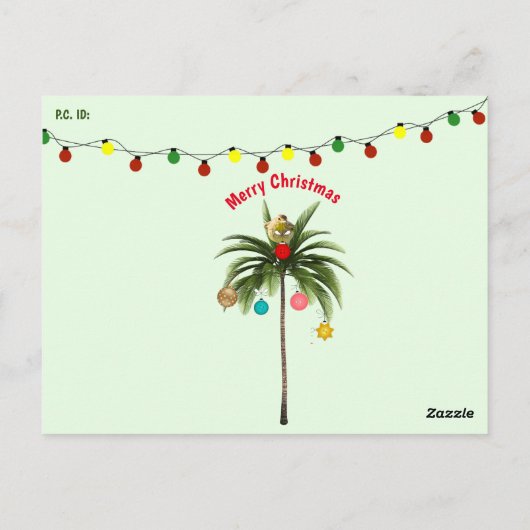 Kerst oversteken in het Swamp Briefkaart (Achterkant)