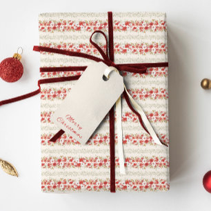 kerst overvloed elegant botanisch gebladerte cadeaupapier