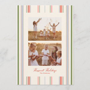 kerst overvloed elegante blad foto frame feestdagenkaart
