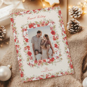 Kerst Overvloed Elegante Bladerdak Foto lijst Feestdagenkaart