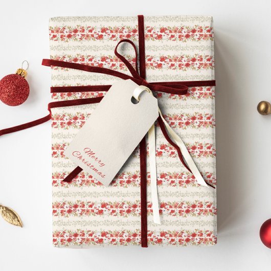 Kerst overvloed elegante botanische gebladerte cadeaupapier