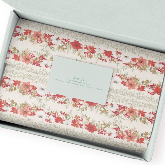 Kerst Overvloed Elegante Poinsettia vakantie Tissuepapier