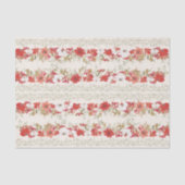 Kerst Overvloed Elegante Poinsettia vakantie Tissuepapier (Voorkant)