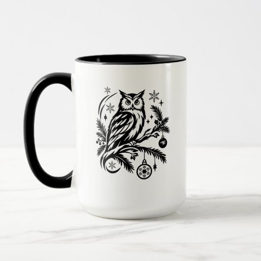 Kerst Owl Koffiemok Mok (Links)