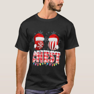 Kerst Paar Borst Noten Bijpassende Kastanjes Manne T-shirt