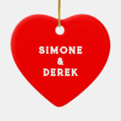 Kerst Paar Collectible Keramisch Ornament (Achterkant)