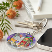 Kerst paar kabouters Sleutelhanger (Voorkant Rechts)
