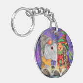 Kerst paar kabouters Sleutelhanger (Voorkant Links)