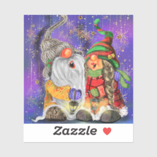 Kerst paar kabouters Stickers