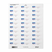 Kerst paar sneeuwpoppen grappige feestdagen etiket (Full Sheet)