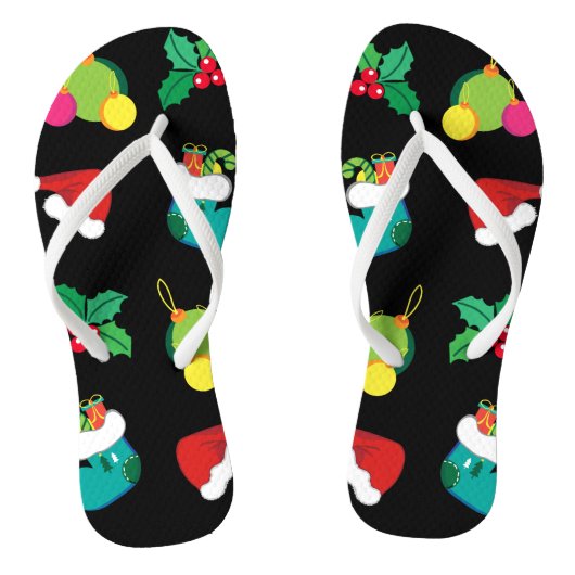 Kerst paar teenslippers (Voetbed)