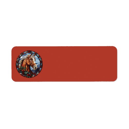 Kerst Paard Adresetiketten Etiket (Voorkant)