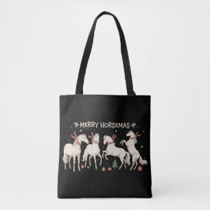 Kerst Paard Liefhebber Prettig Paardmens Boer Boer Tote Bag