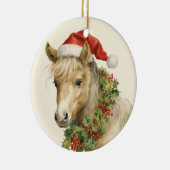 Kerst paard tekst toevoegen waterverf keramiek keramisch ornament (Rechts)